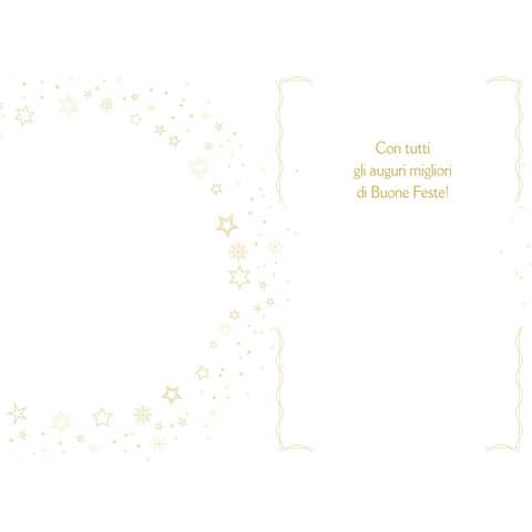 Biglietti augurali Natalizi glitterati Biembi 12x18 cm - conf. 8 pezzi - assortiti - B2X202C63